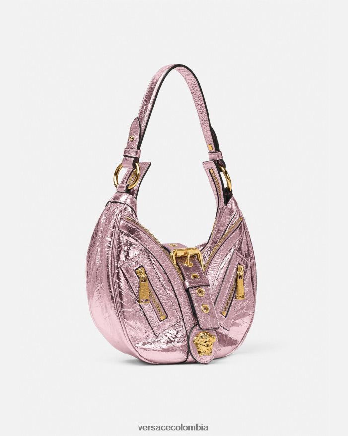 mujer bolso hobo pequeño con repetición metalizada Versace un color 2RP40F278 bolsas
