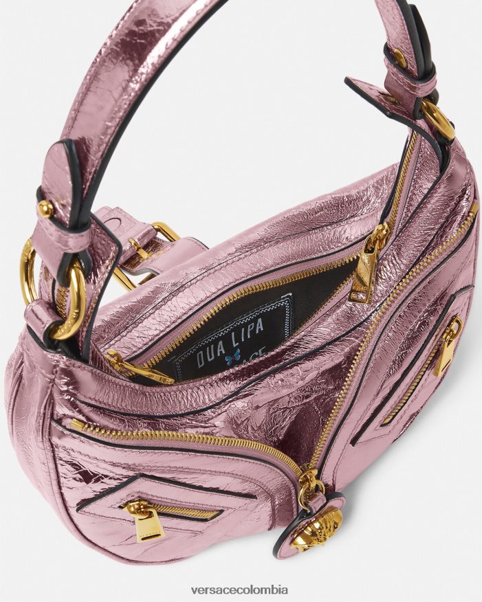 mujer bolso hobo pequeño con repetición metalizada Versace un color 2RP40F278 bolsas
