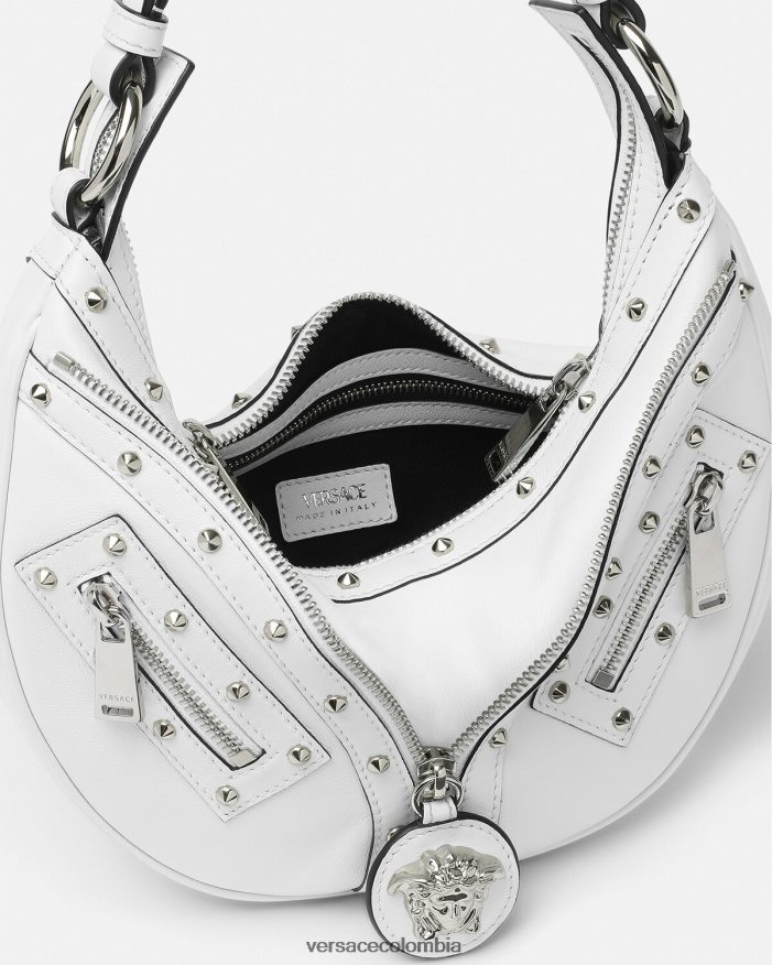 mujer bolso hobo pequeño repetido Versace blanco 2RP40F284 bolsas