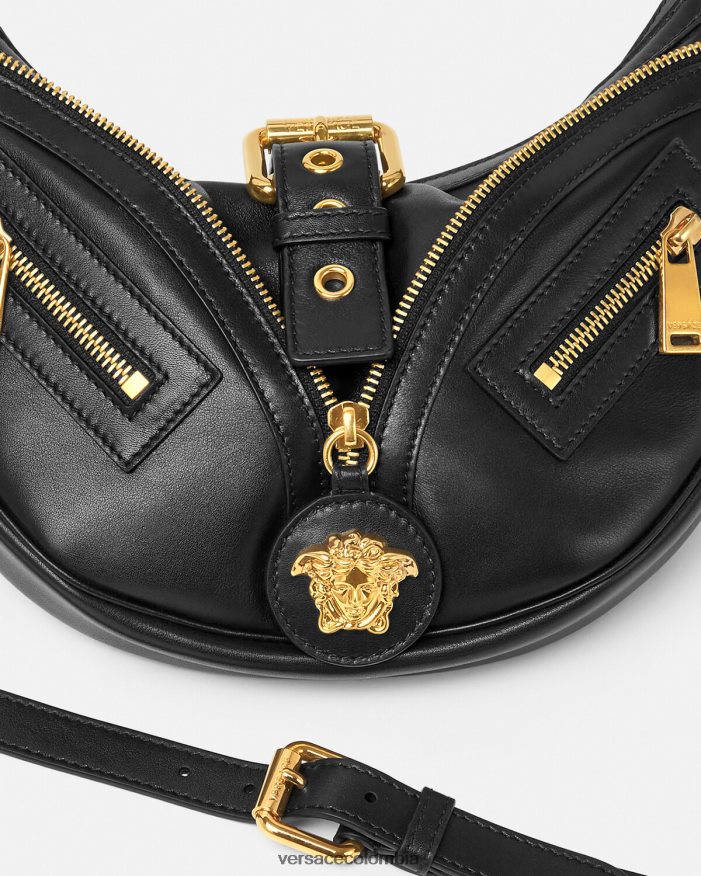mujer bolso hobo pequeño repetido Versace negro 2RP40F274 bolsas