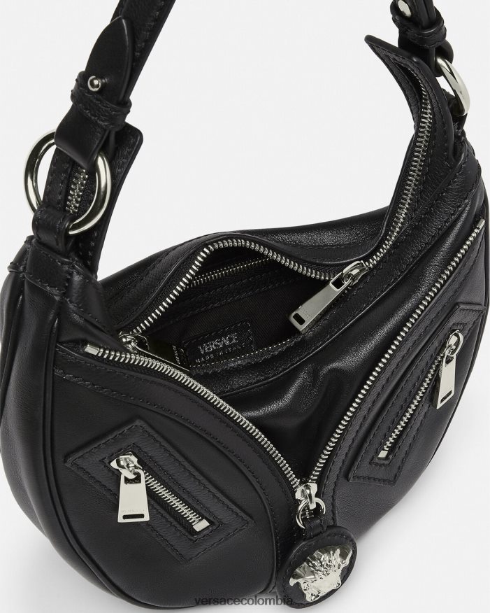 mujer bolso hobo pequeño repetido Versace negro 2RP40F282 bolsas