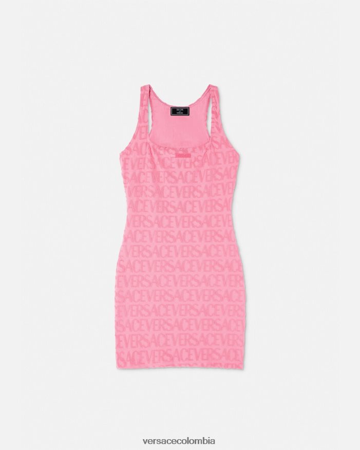 mujer vestido tipo toalla por toda la prenda Versace rosa 2RP40F1189 ropa interior y ropa de playa