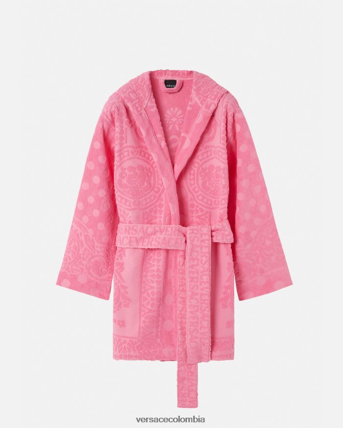 mujer albornoz corto barroco conchas marinas Versace rosa 2RP40F1081 ropa interior y ropa de playa