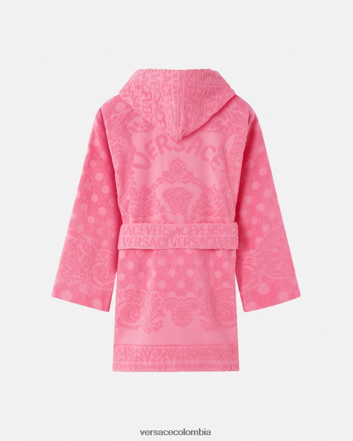 mujer albornoz corto barroco conchas marinas Versace rosa 2RP40F1081 ropa interior y ropa de playa