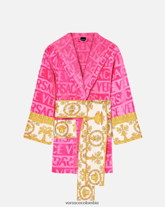 mujer albornoz corto integral Versace fucsia 2RP40F1093 ropa interior y ropa de playa