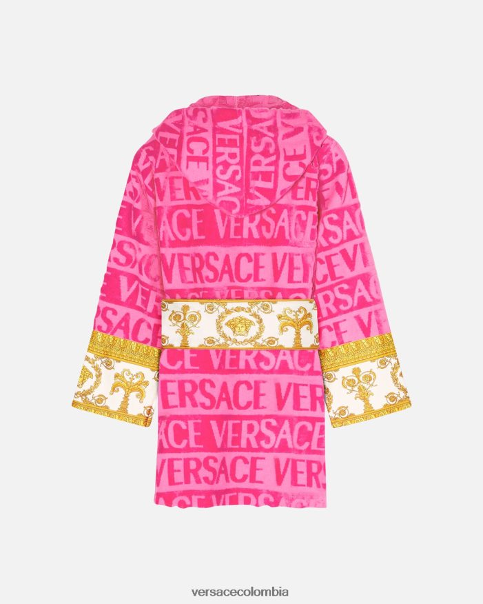 mujer albornoz corto integral Versace fucsia 2RP40F1093 ropa interior y ropa de playa