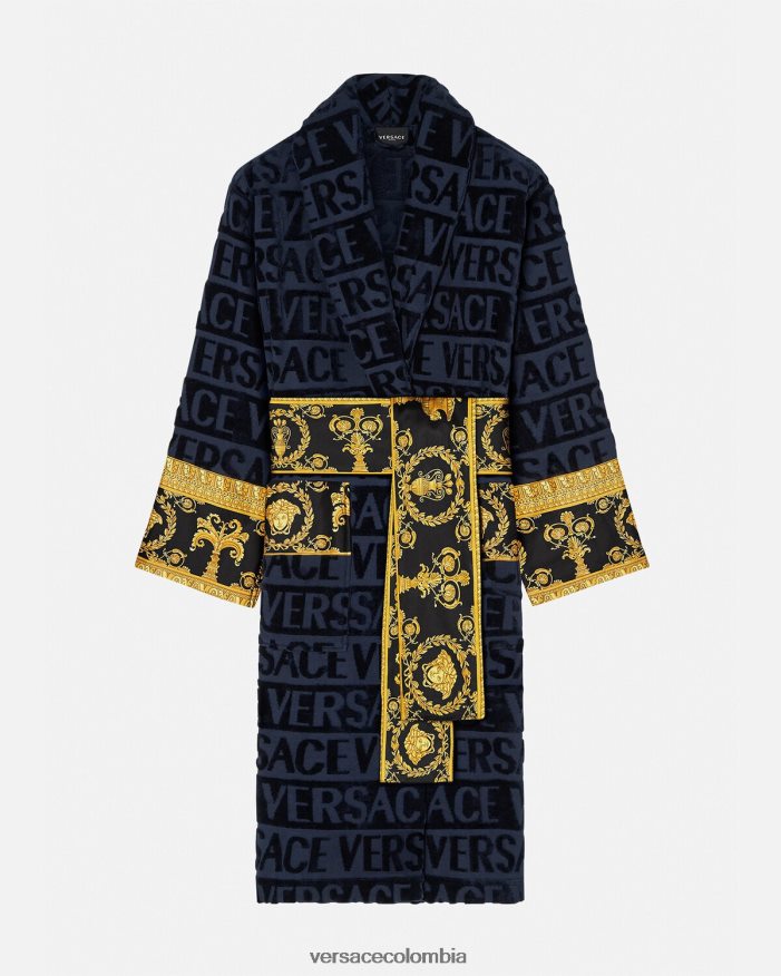 mujer yo bata de baño barroca Versace azul 2RP40F1091 ropa interior y ropa de playa