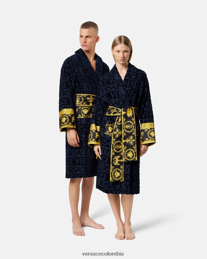 mujer yo bata de baño barroca Versace azul 2RP40F1091 ropa interior y ropa de playa