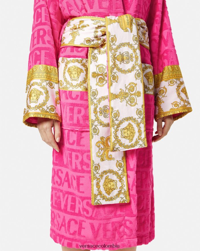 mujer yo bata de baño barroca Versace fucsia 2RP40F1094 ropa interior y ropa de playa