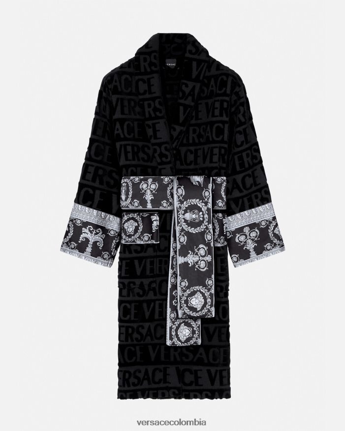 mujer yo bata de baño barroca Versace negro 2RP40F1086 ropa interior y ropa de playa