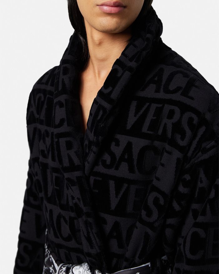 mujer yo bata de baño barroca Versace negro 2RP40F1086 ropa interior y ropa de playa