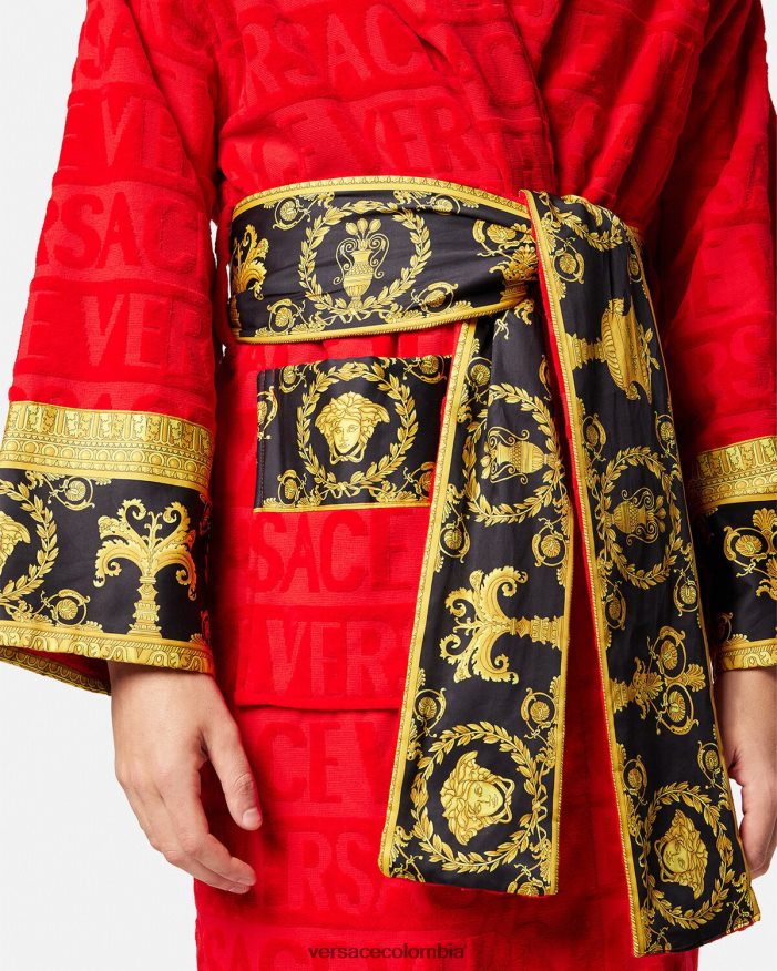 mujer yo bata de baño barroca Versace rojo 2RP40F1092 ropa interior y ropa de playa