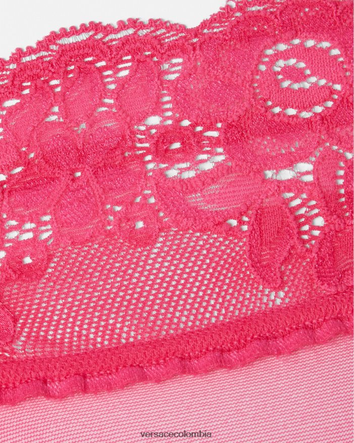 mujer medias de encaje Versace rosa 2RP40F1111 ropa interior y ropa de playa