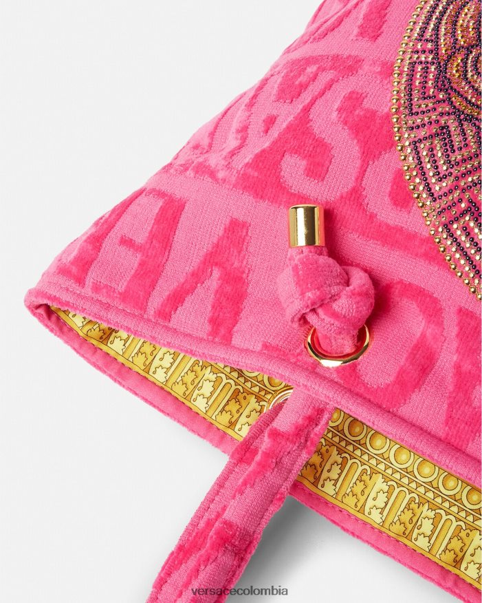 mujer bolso shopper con medusa y cristales Versace fucsia 2RP40F1208 ropa interior y ropa de playa