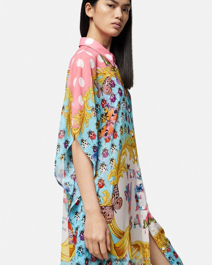 mujer camisa de mariposas Versace imprimir 2RP40F1193 ropa interior y ropa de playa