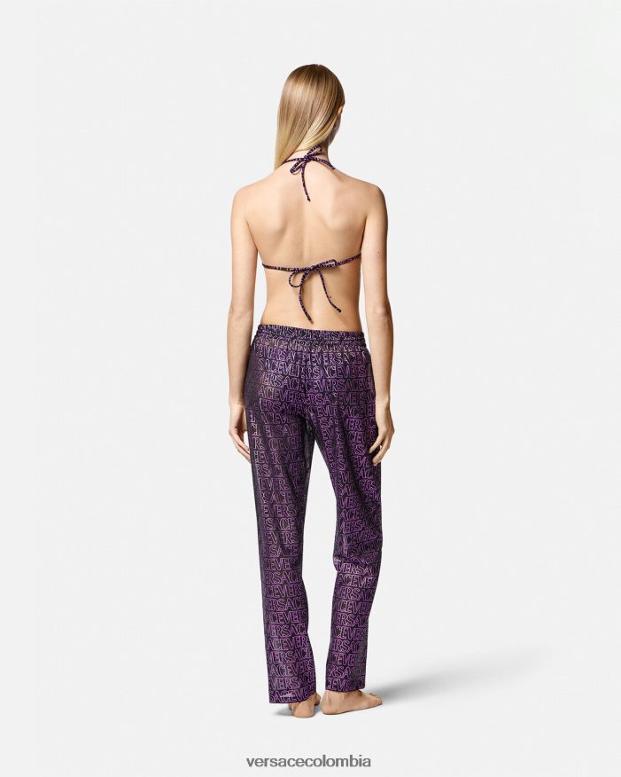 mujer pantalones pareo integrales Versace fucsia y estampado 2RP40F1214 ropa interior y ropa de playa