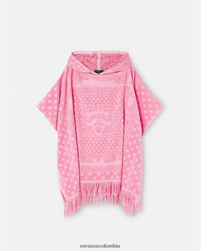 mujer pareo de toalla con mariposas patrimoniales Versace rosa 2RP40F1191 ropa interior y ropa de playa