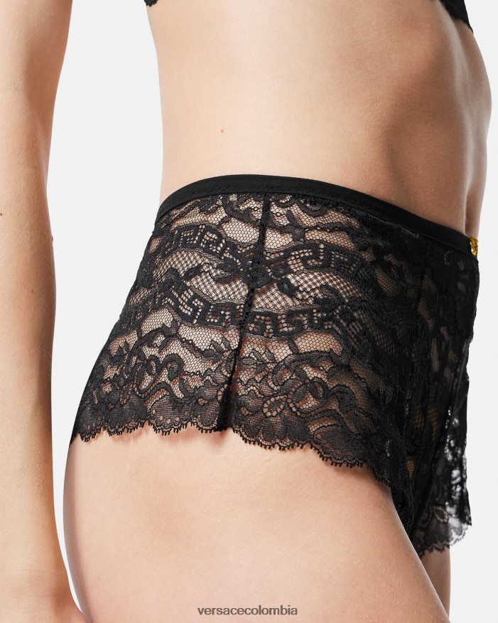mujer braguitas de encaje barroco Versace negro 2RP40F1067 ropa interior y ropa de playa