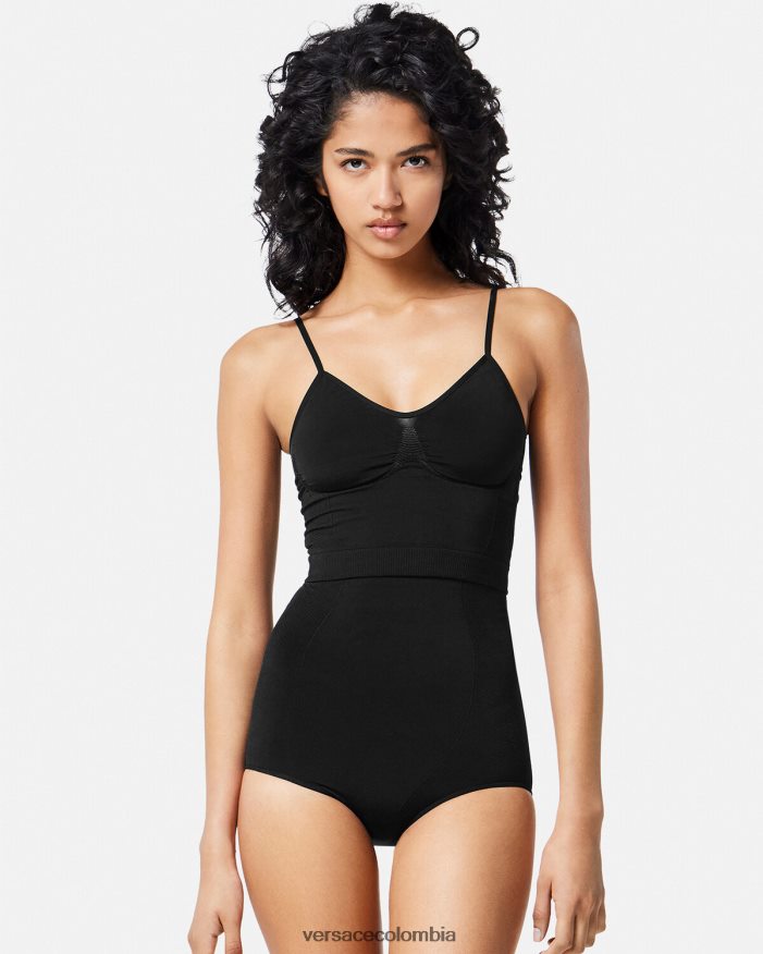 mujer braguitas moldeadoras de cintura alta con medusa Versace negro 2RP40F1063 ropa interior y ropa de playa