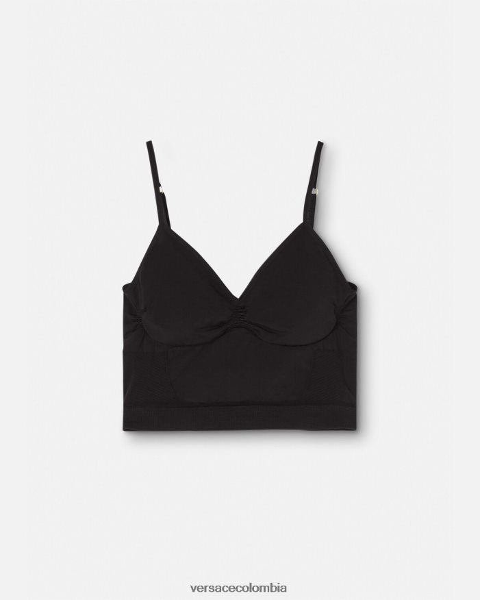 mujer bralette moldeador de medusa Versace negro 2RP40F1062 ropa interior y ropa de playa