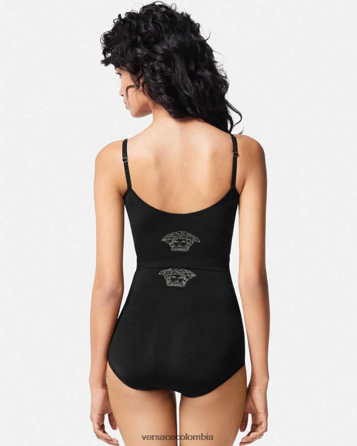 mujer bralette moldeador de medusa Versace negro 2RP40F1062 ropa interior y ropa de playa
