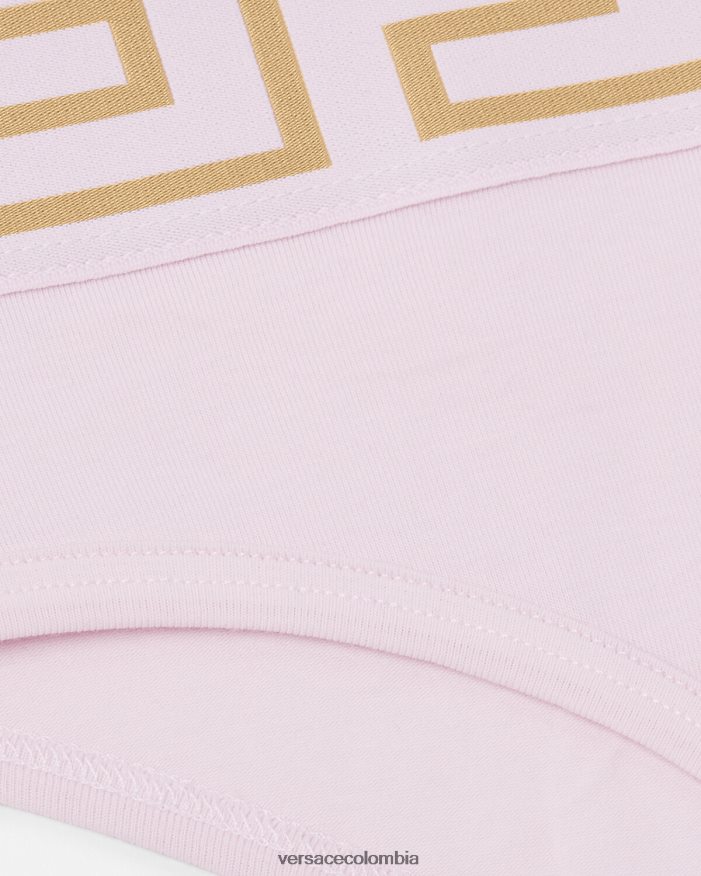mujer calzoncillos con borde de greca Versace Rosa claro 2RP40F1059 ropa interior y ropa de playa