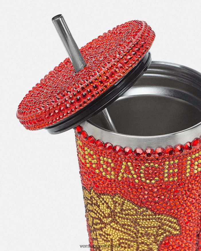 mujer taza de viaje de medusa de cristal Versace rojo 2RP40F1207 ropa interior y ropa de playa