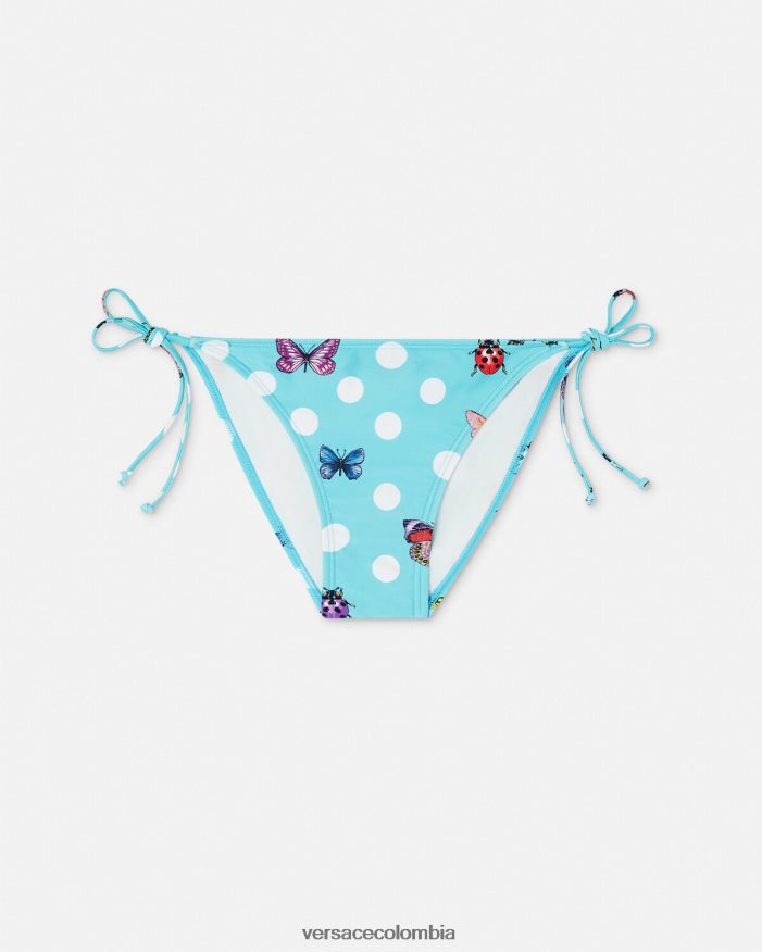mujer braguita de bikini mariposas Versace azul 2RP40F1132 ropa interior y ropa de playa