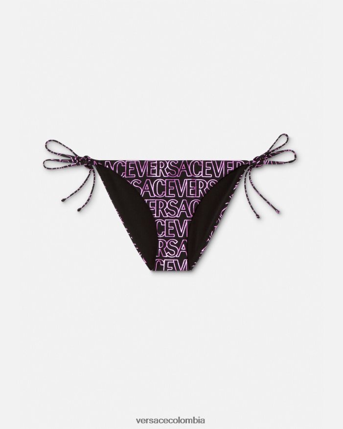 mujer braguita de bikini por toda la prenda Versace fucsia y estampado 2RP40F1167 ropa interior y ropa de playa