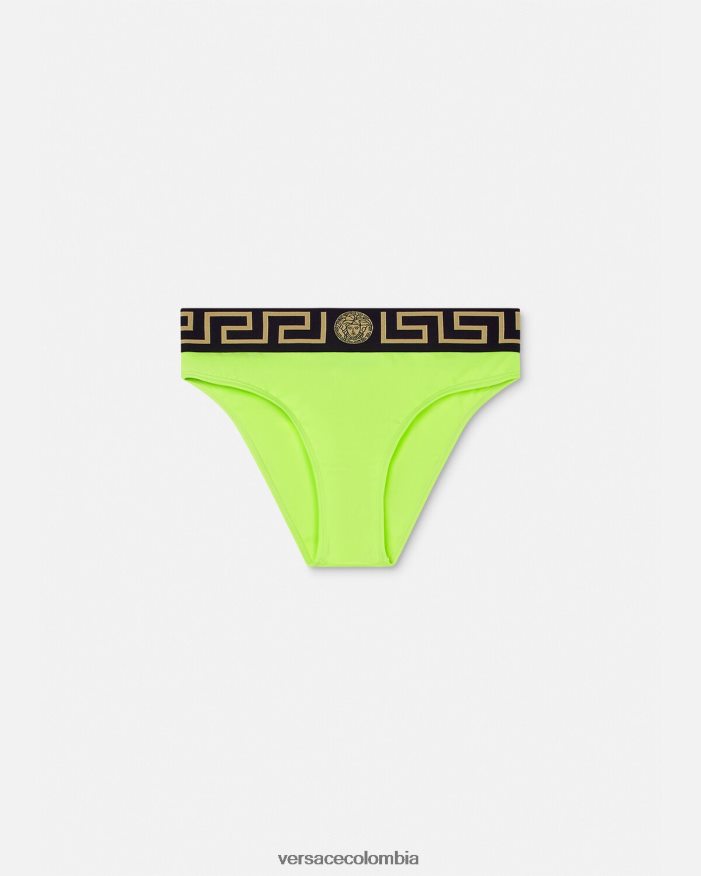 mujer braguitas de bikini con borde de greca Versace cal 2RP40F1176 ropa interior y ropa de playa