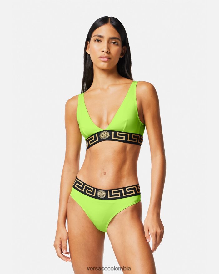 mujer braguitas de bikini con borde de greca Versace cal 2RP40F1176 ropa interior y ropa de playa