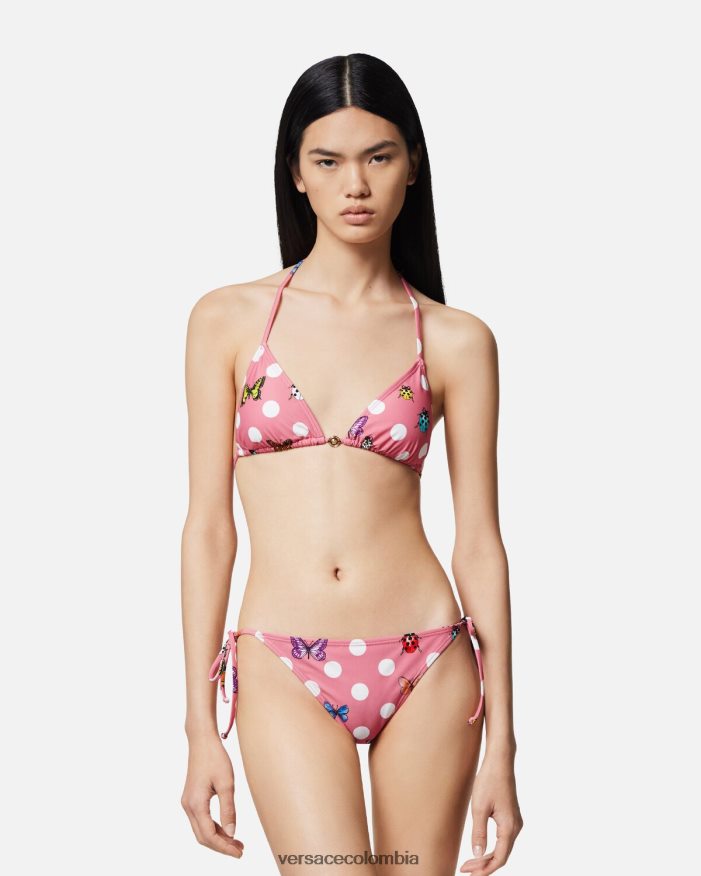 mujer top de bikini con mariposas Versace imprimir 2RP40F1131 ropa interior y ropa de playa