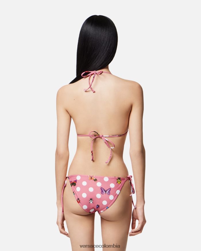 mujer top de bikini con mariposas Versace imprimir 2RP40F1131 ropa interior y ropa de playa