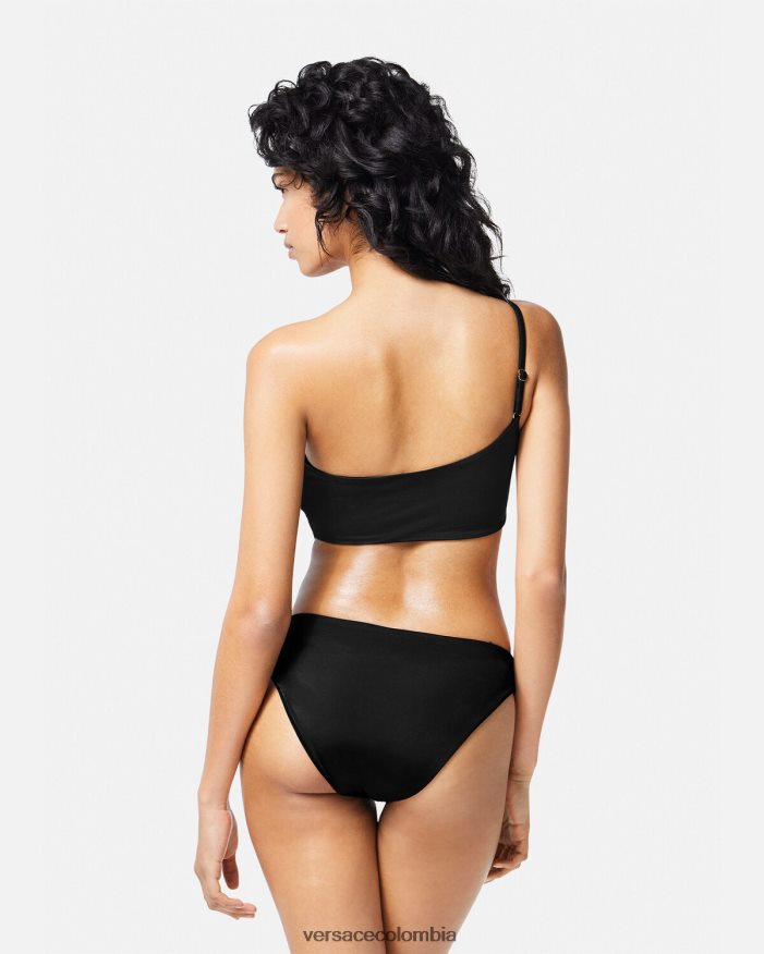 mujer traje de baño con abertura y greca Versace negro 2RP40F1181 ropa interior y ropa de playa