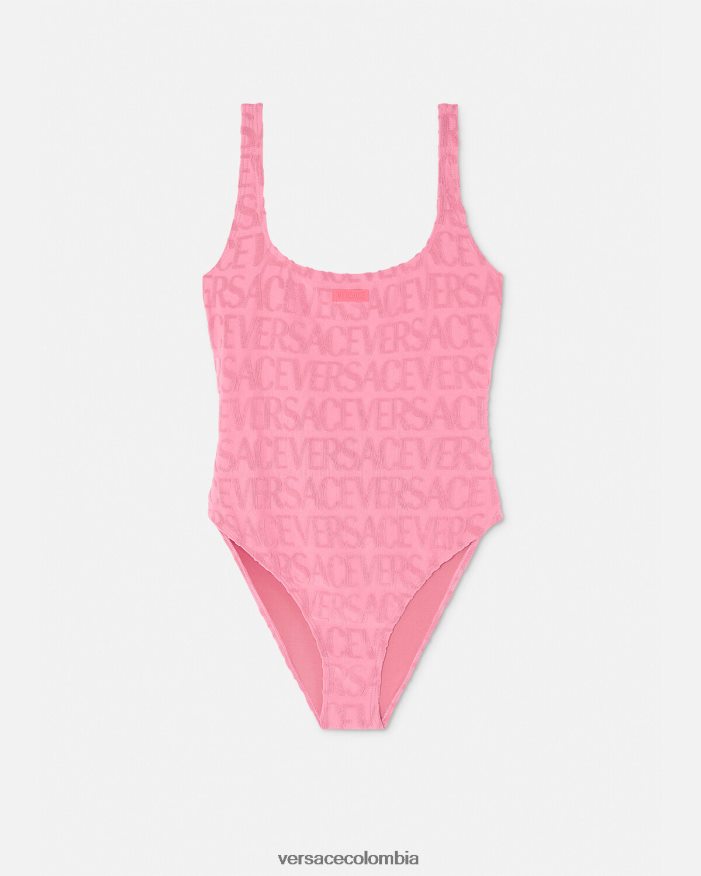 mujer traje de baño de toalla Versace rosa 2RP40F1122 ropa interior y ropa de playa