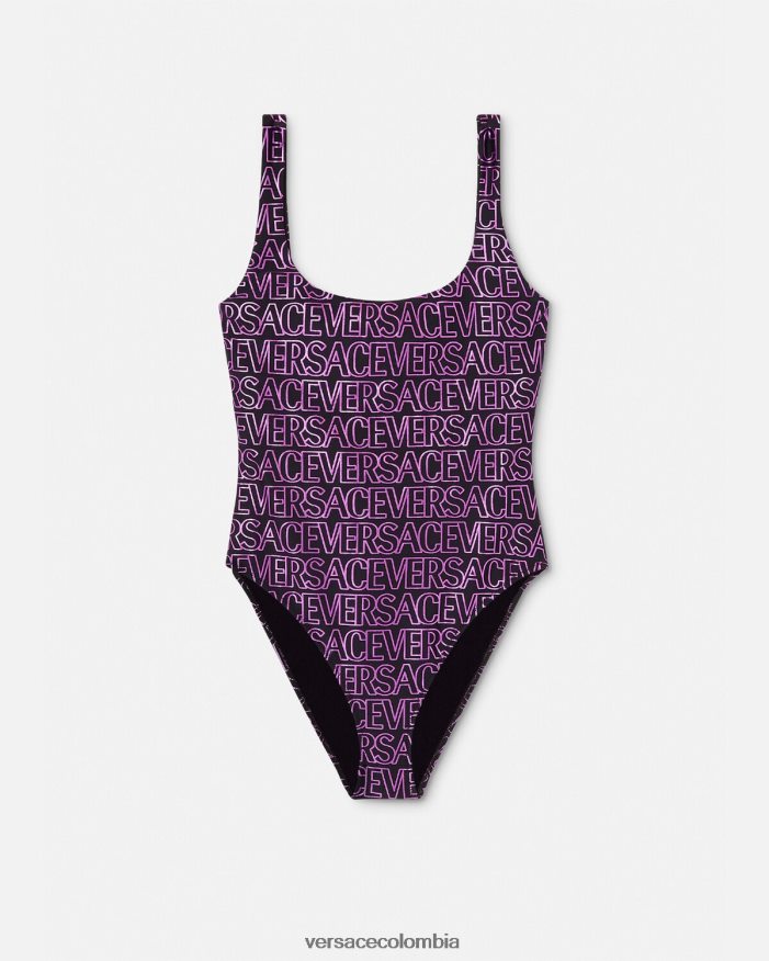 mujer traje de baño de una pieza Versace fucsia y estampado 2RP40F1169 ropa interior y ropa de playa