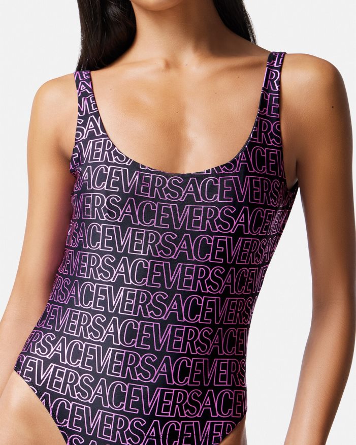 mujer traje de baño de una pieza Versace fucsia y estampado 2RP40F1169 ropa interior y ropa de playa