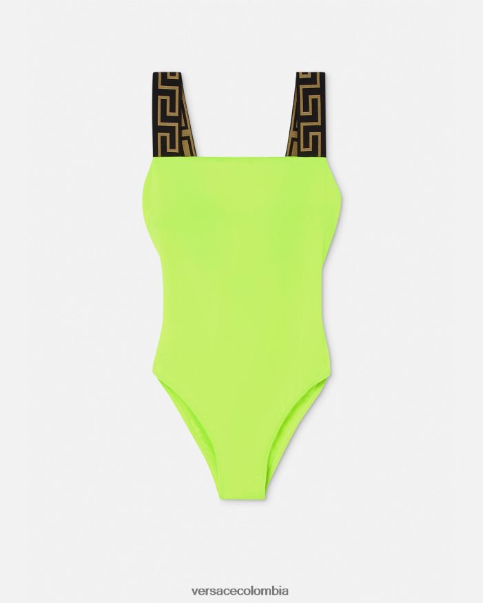 mujer traje de baño de una pieza con borde de greca Versace cal 2RP40F1179 ropa interior y ropa de playa