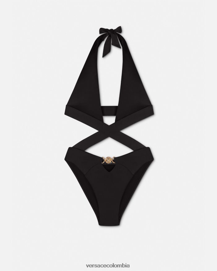 mujer traje de baño de una pieza con medusa '95 Versace negro 2RP40F1149 ropa interior y ropa de playa