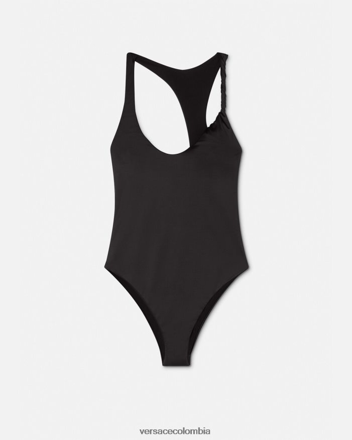 mujer traje de baño de una pieza con medusa enrollada Versace negro 2RP40F1162 ropa interior y ropa de playa