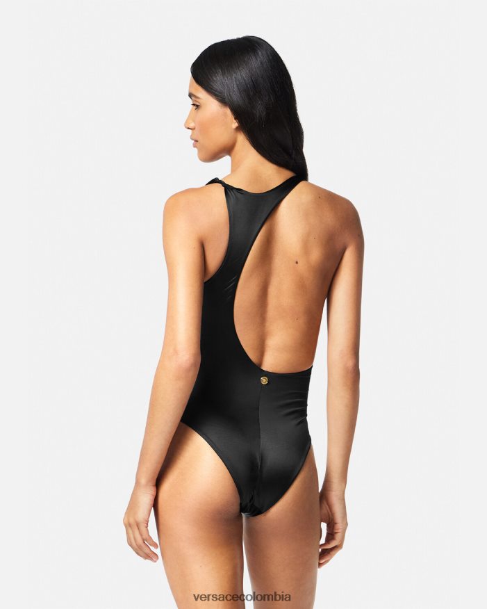 mujer traje de baño de una pieza con medusa enrollada Versace negro 2RP40F1162 ropa interior y ropa de playa