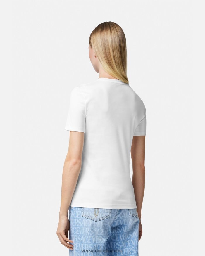 mujer camiseta cristal la medusa Versace Oro blanco 2RP40F133 ropa