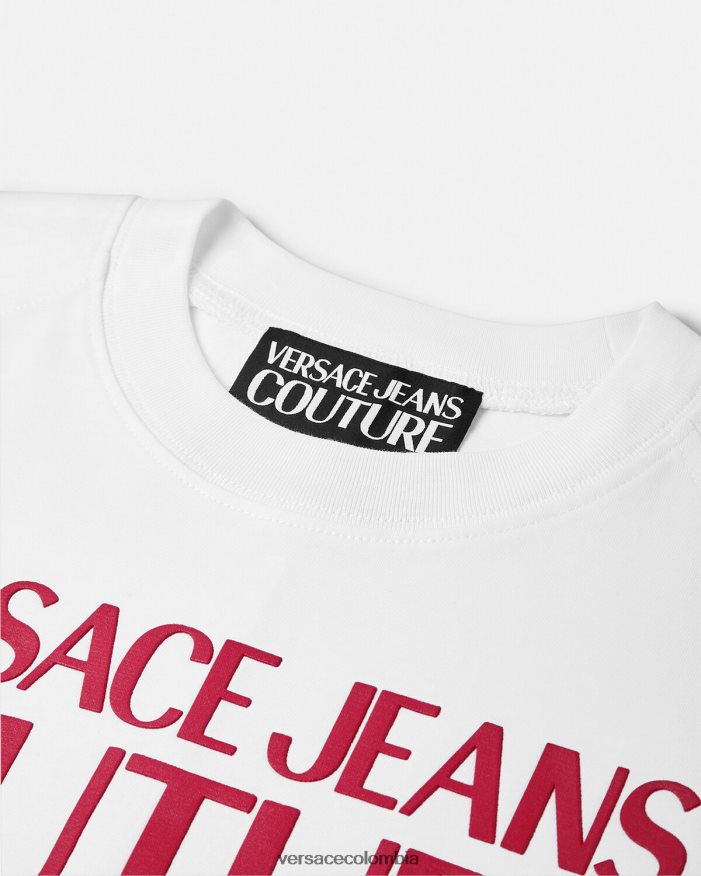 mujer camiseta tipo body con logo Versace blanco 2RP40F2162 ropa
