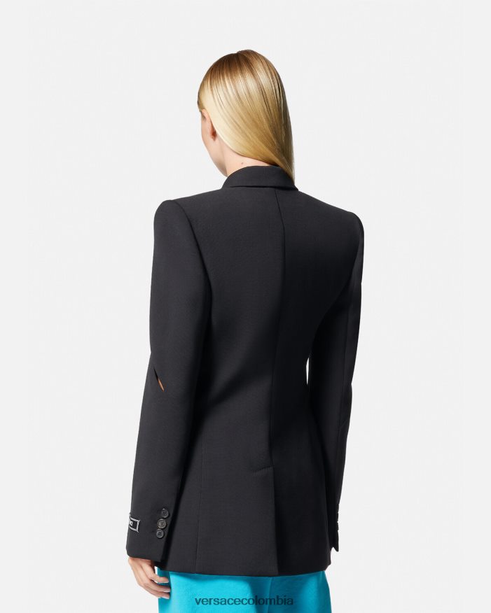 mujer blazer con cortes y botones Versace negro 2RP40F111 ropa