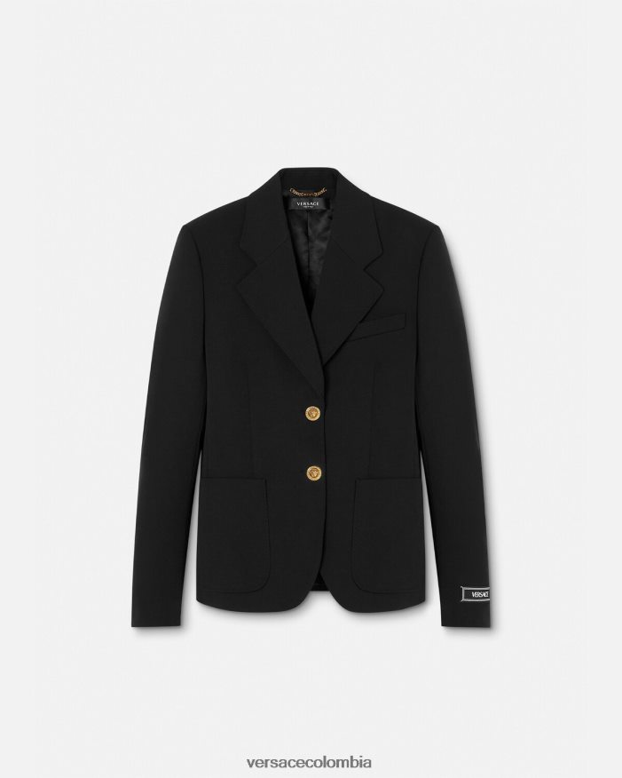 mujer blazer con medusa y botonadura sencilla Versace negro 2RP40F107 ropa