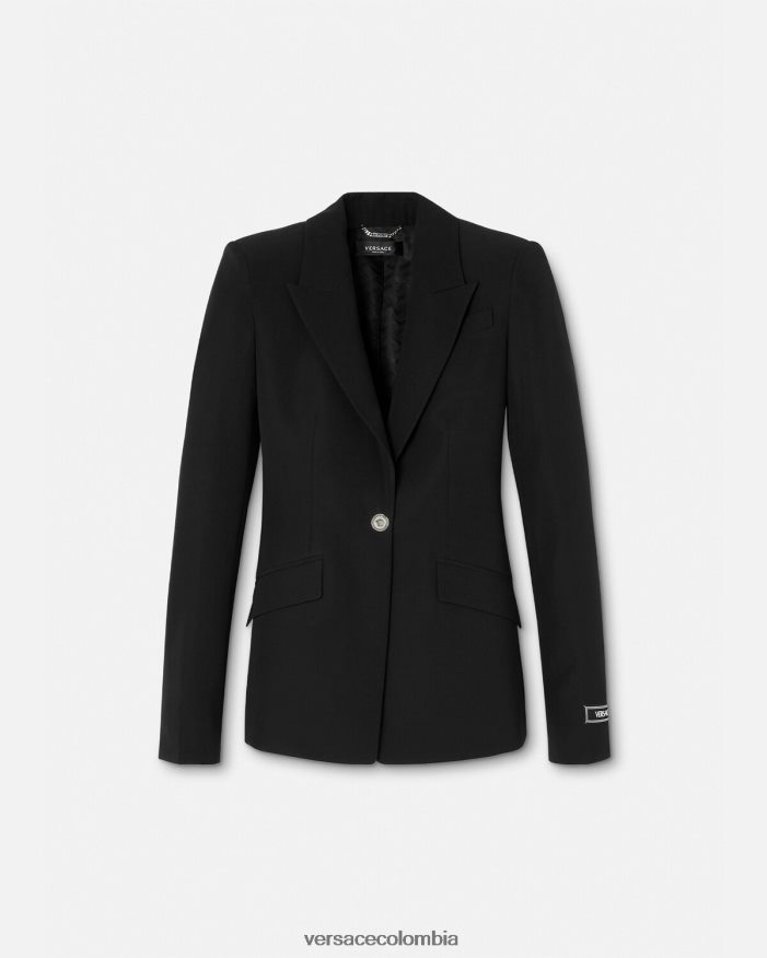 mujer blazer con medusa y botonadura sencilla Versace negro 2RP40F110 ropa