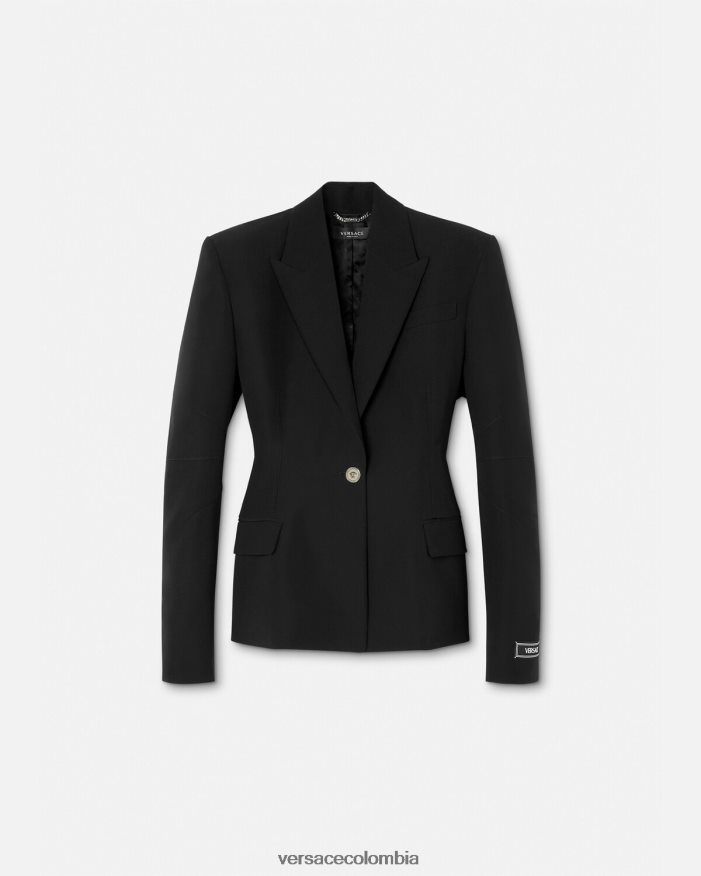 mujer blazer con medusa y botonadura sencilla Versace negro 2RP40F116 ropa