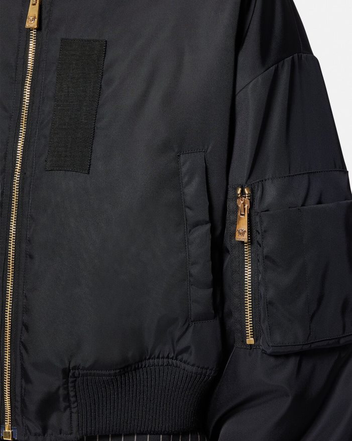 mujer chaqueta bomber corta diosa Versace negro 2RP40F103 ropa