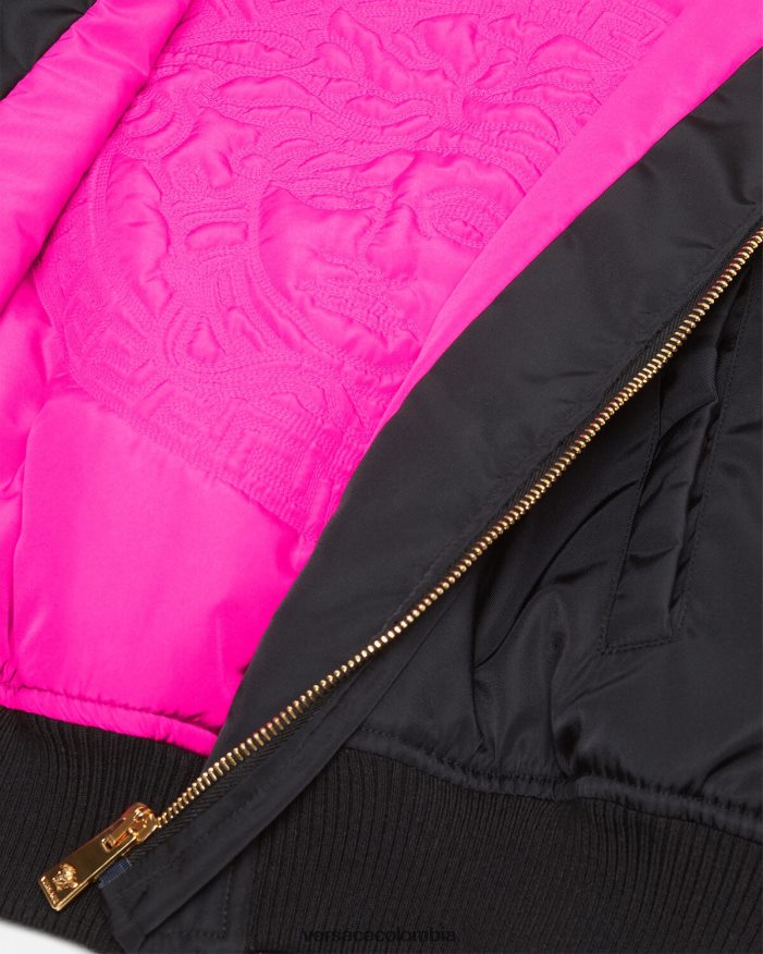 mujer chaqueta bomber corta diosa Versace negro 2RP40F103 ropa