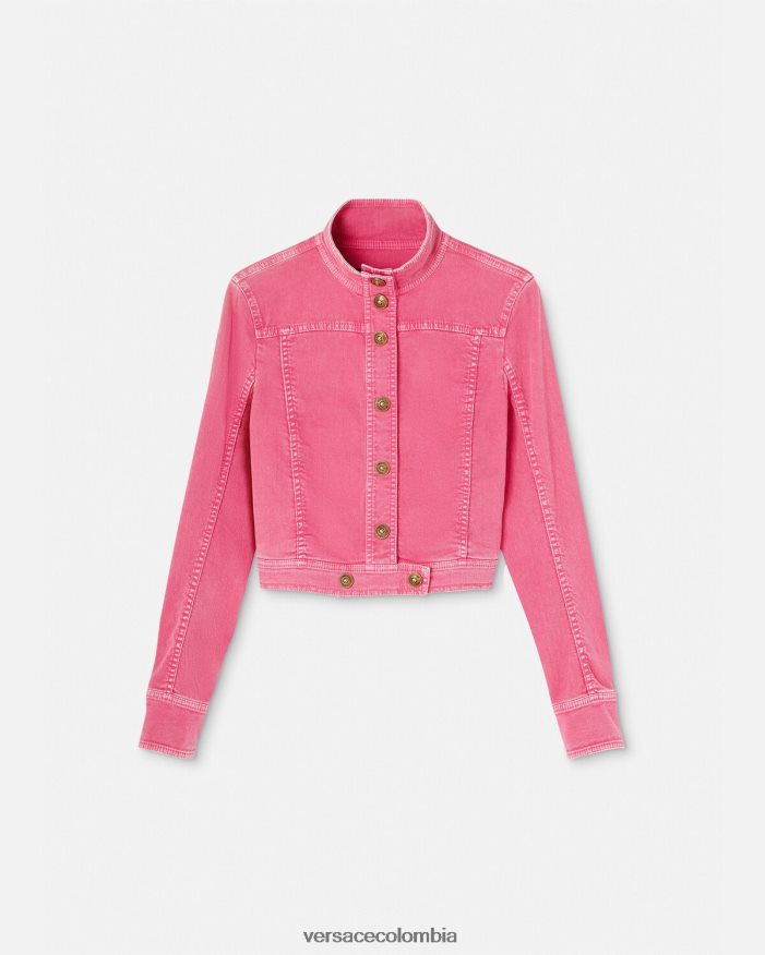 mujer chaqueta vaquera corta Versace fucsia 2RP40F2254 ropa